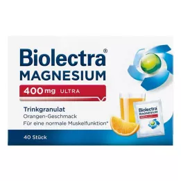 BIOLECTRA Magnézium 400 mg ultra ivógranulátum narancs, 40 db