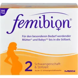 Femibion Terhesség 2 D3 + DHA + 400 μg folate, 2x96 db