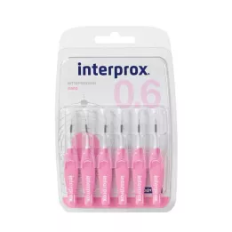 INTERPROX nano rózsaszín interdentális kefe buborékfólia, 6 db