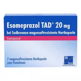 ESOMEPRAZOL TAD 20 mg gyomorégés msr kemény kapszula, 7 db