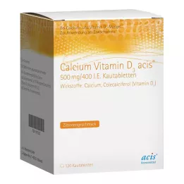 CALCIUM VITAMIN D3 acis 500 mg/400 I.E. rágótabletta, 120 db