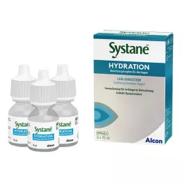 SYSTANE HYDRATION Síkosító szemcseppek, 3X10 ml