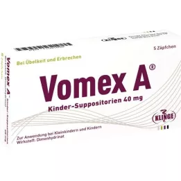 VOMEX A gyermekek kúpjai 40 mg, 5 db