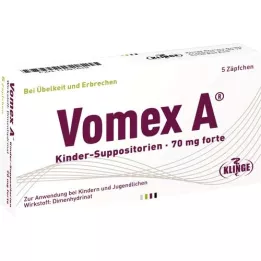 VOMEX A gyermekek kúpjai 70 mg Forte, 5 db
