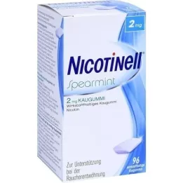 NICOTINELL Kaugummi SpearMint 2 mg, 96 db
