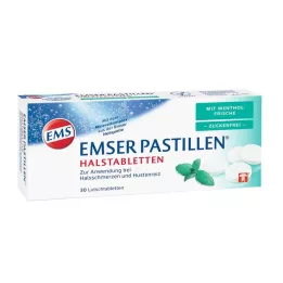 EMSER Mentolos frissességű pasztilla cukormentes, 30 db