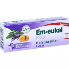 Em eucal Pro Haldpastillen Sage Sugarmentes, 30 db