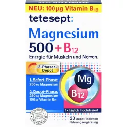 TETESEPT Magnézium 500+B12 Depó tabletta, 30 db
