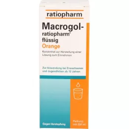Macrogol ratiopharm Folyékony narancssárga székrekedés ellen, 250 ml