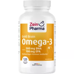OMEGA-3 Gold Brain DHA 500mg/EPA 100mg Softgel Cap, 120db