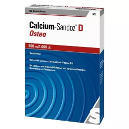 CALCIUM SANDOZ D Osteo 500 mg/1000 NE rágótabletta, 120 db