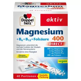 DOPPELHERZ Magnézium+B-vitaminok DIRECT Pellet, 40 db