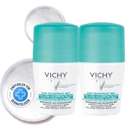 Vichy Roll-on Anti Stains Dezodor 48h, 2X50 ml