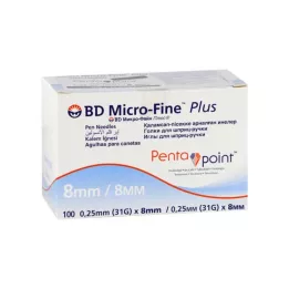 BD MICRO-FINE+ 8 toll tű 0,25x8 mm, 100 db