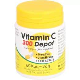 VITAMIN C 300 Depot+Zink+hisztidin+D kapszulák, 60 db