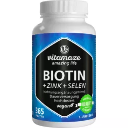 BIOTIN 10 mg nagy dózisú+cink+szelén tabletta, 365 db