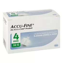 ACCU FINE steril tűk inzulin tollhoz 4 mm 32 G, 100 db