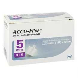 ACCU FINE steril tűk inzulin tollhoz 5 mm 31 G, 100 db