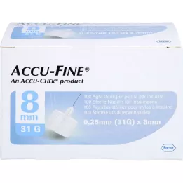 ACCU FINE steril tűk F.inulinpens 8 mm 31 g, 100 db