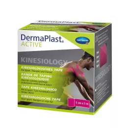 DERMAPLAST Aktív kineziológiai szalag 5 cmx5 m rózsaszín, 1 db