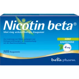 NICOTIN Beta Mint 4 mg hatóanyag. Kaugummi, 105 db