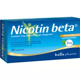 NICOTIN béta Fruitmint 2 mg hatóanyagú rágógumi, 30 db