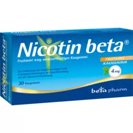 NICOTIN béta Fruitmint 4 mg hatóanyagú rágógumi, 30 db