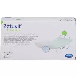 ZETUVIT Plus Szilikon steril 10x20 cm, 10 db