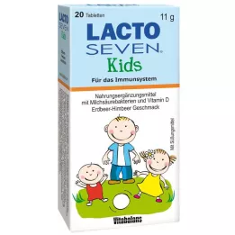 LACTO SEVEN Kids eper-málna ízű tabletta, 20 db