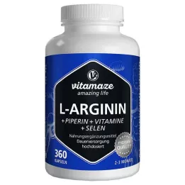 Vitamaze L-arginin + piperin + vitaminok + szelén, 360 db