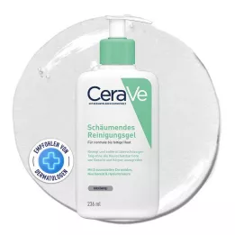 CeraVe Habzó tisztító gél arc és test, 236 ml