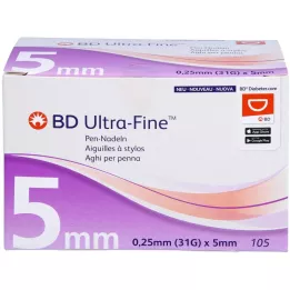BD ULTRA-FINE Tolltűk 5 mm 31 G 0,25 mm, 105 db