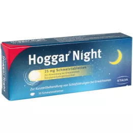HOGGAR Éjszaka 25 mg olvasztó tabletták, 10 db