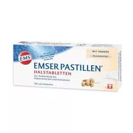 EMSER Pasztilla torokpasztilla gyömbérrel cukormentes, 30 db