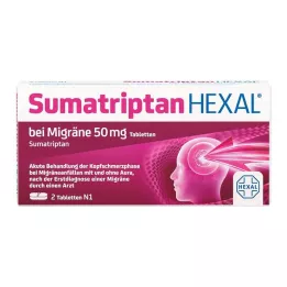 SUMATRIPTAN HEXAL migrénre 50 mg tabletta, 2 db