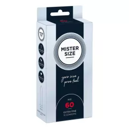 MISTER 60-as méretű óvszer, 10 darab