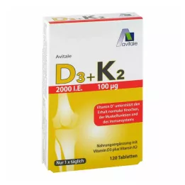 D3+K2 vitamin 2000 NE, 120 db