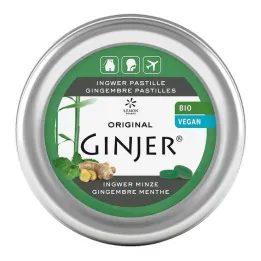 Gyömbér Ginjer Pasztillák Bio Menta, 40 g