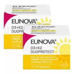 EUNOVA DuoProtect D3+K2 1000 NE/80 μg kapszula kombó, 2x90 db