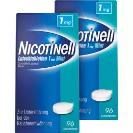Nicotinell Lolliparts 1 mg menta, 2x96 db