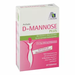 D-MANNOSE PLUS 2000 mg-os tabletta vitaminokkal és ásványi anyagokkal, 60 db