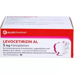 LEVOCETIRIZIN AL 5 mg film -bevonatú tabletta, 100 db
