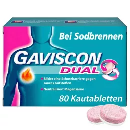 GAVISCON Kettős 250 mg/106,5 mg/187,5 mg rágótabletta, 80 db