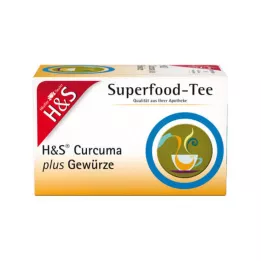 H&amp;S curcuma plus fűszerek szűrőzsák, 20x1,5 g