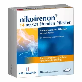 NIKOFRENON 14 mg/24 óra transzdermális tapasz, 28 db
