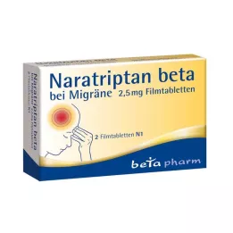 NARATRIPTAN béta migrénre 2,5 mg filmtabletta, 2 db