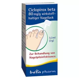 CICLOPIROX béta 80 mg/g hatóanyagú körömlakk, 3,3 ml