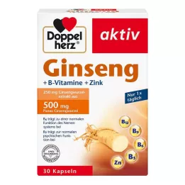 DOPPELHERZ Ginseng 250+B-Vitamin+cinkkapszulák, 30 db