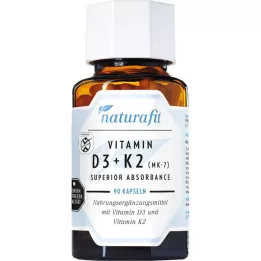 NATURAFIT D3+K2-vitamin MK-7 kiváló felszívódású kupak, 90 db