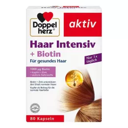 DOPPELHERZ Hair Intensive+Biotin Kapszula, 80 db